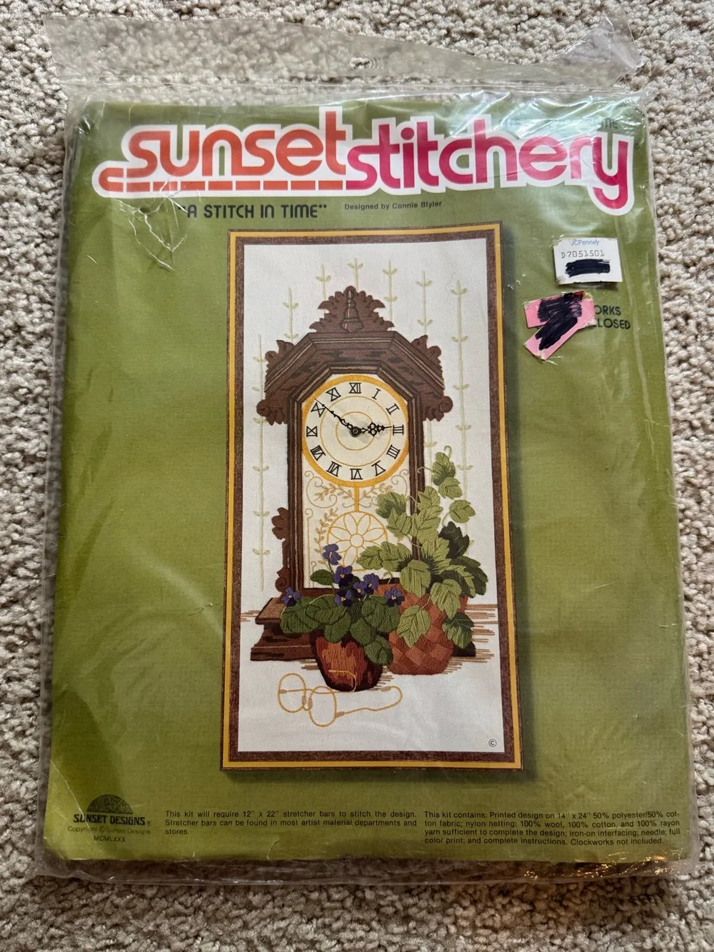Sunset Stitchery “Stitch in Time” Needlepoint Kit